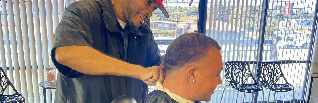 Man getting his hair cut